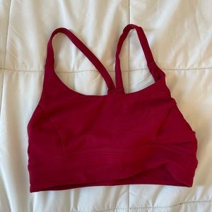 Red lululemon sports bra